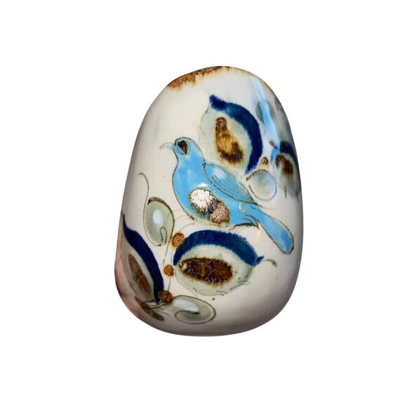 Ken Edwards Vintage Candle Holder Tonala Pottery Bird Hand Painted U Shape - Picture 3 of 6